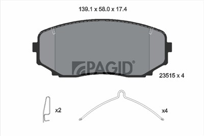 PAGID T2672N Číslo výrobce: 23515.