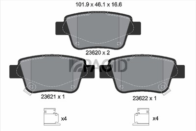 PAGID T3130N Číslo výrobce: 23620.