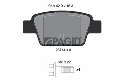 PAGID T5165N Číslo výrobce: 23714.