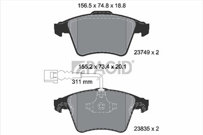 PAGID T1478N Číslo výrobce: 23749.