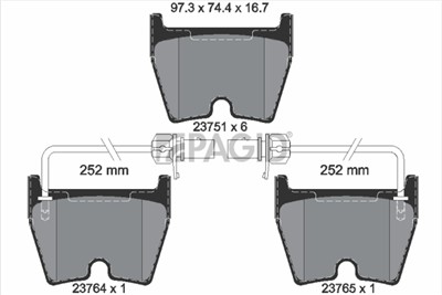 PAGID T1222N Číslo výrobce: 23751.