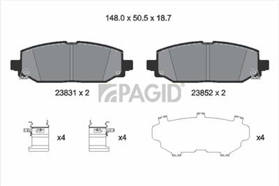PAGID T3163N Číslo výrobce: 23831.