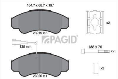 PAGID T1355N Číslo výrobce: 23919.