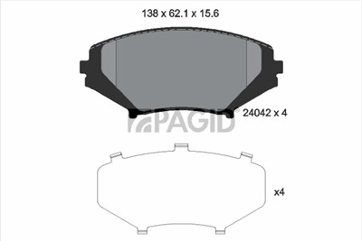 PAGID T1402N Číslo výrobce: 24042.