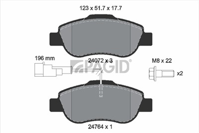 PAGID T1832N Číslo výrobce: 24072.