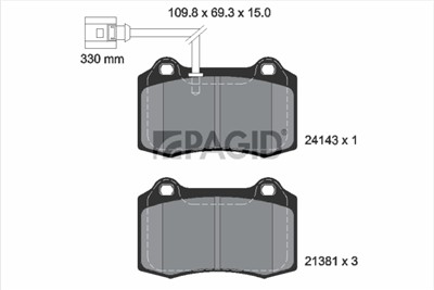PAGID T1490N Číslo výrobce: 21381.