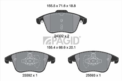 PAGID T2801N Číslo výrobce: 24332.