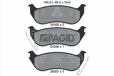PAGID T1599N Číslo výrobce: 24355.