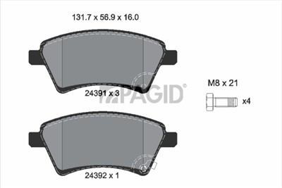 PAGID T1616N Číslo výrobce: 24391.