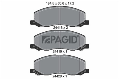 PAGID T1670N Číslo výrobce: 24418.