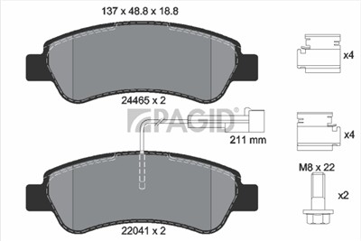 PAGID T2443N Číslo výrobce: 22041.