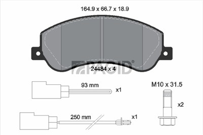 PAGID T1640N Číslo výrobce: 24484.
