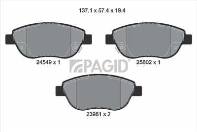 PAGID T2267N Číslo výrobce: 23981.