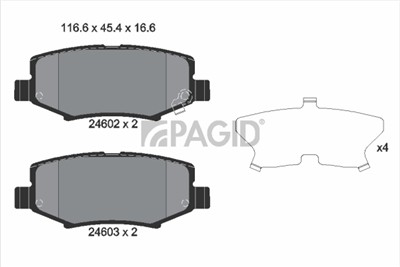 PAGID T1822N Číslo výrobce: 24602.