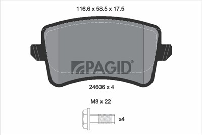 PAGID T1736N Číslo výrobce: 24606.