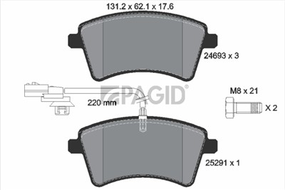 PAGID T2140N Číslo výrobce: 24693.