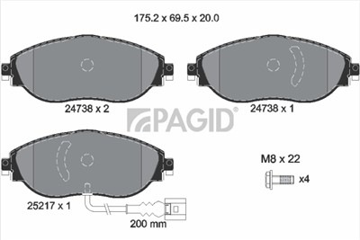 PAGID T2488N Číslo výrobce: 24738.