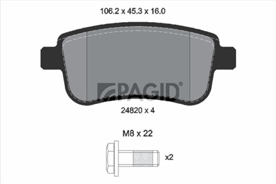 PAGID T1850N Číslo výrobce: 24820.