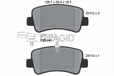 PAGID T1970N Číslo výrobce: 25112.