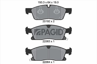 PAGID T3164N Číslo výrobce: 22563.