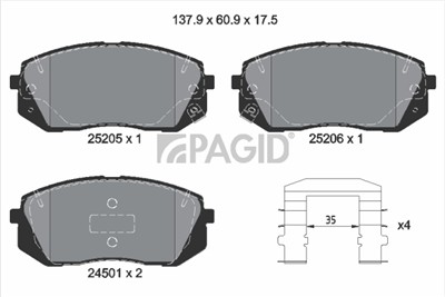 PAGID T2061N Číslo výrobce: 24501.