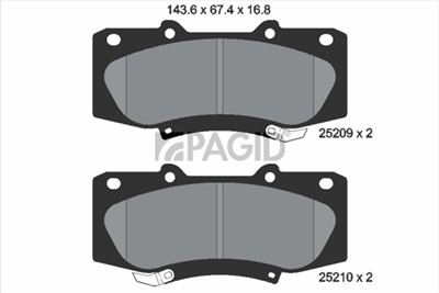 PAGID T2059N Číslo výrobce: 25209.