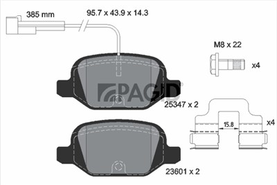 PAGID T2108N Číslo výrobce: 23601.