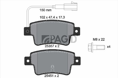 PAGID T2168N Číslo výrobce: 25357.