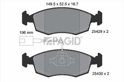 PAGID T2112N Číslo výrobce: 25429.