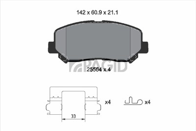 PAGID T2466N Číslo výrobce: 25564.