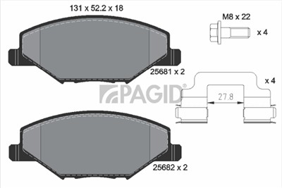 PAGID T2204N Číslo výrobce: 25681.