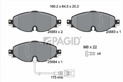 PAGID T2239N Číslo výrobce: 25683.