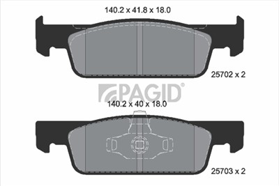 PAGID T2260N Číslo výrobce: 25702.