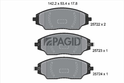 PAGID T2409N Číslo výrobce: 25722.
