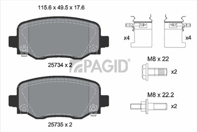 PAGID T2468N Číslo výrobce: 25734.