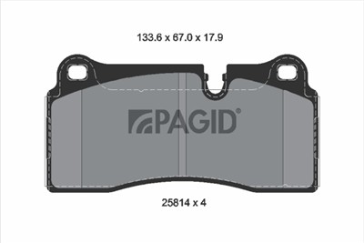 PAGID T2824N Číslo výrobce: 25814.