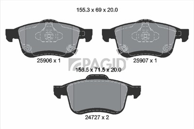 PAGID T2325N Číslo výrobce: 24727.