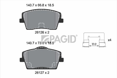 PAGID T3177N Číslo výrobce: 26126.