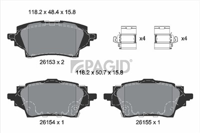 PAGID T2853N Číslo výrobce: 26153.