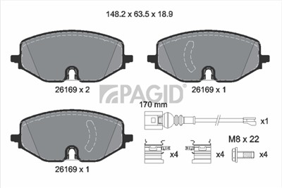 PAGID T2892N Číslo výrobce: 26169.