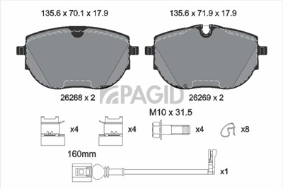 PAGID T2893N Číslo výrobce: 26268.