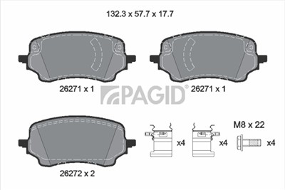 PAGID T2895N Číslo výrobce: 26271.