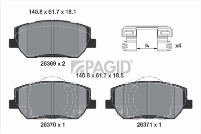 PAGID T4250N Číslo výrobce: 26369.