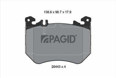 PAGID T4568N Číslo výrobce: 26443.