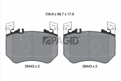 PAGID T2923N Číslo výrobce: 26443.