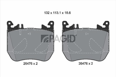 PAGID T4294N Číslo výrobce: 26476.