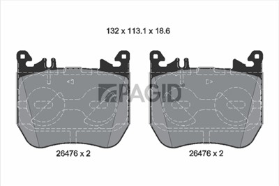 PAGID T4295N Číslo výrobce: 26476.