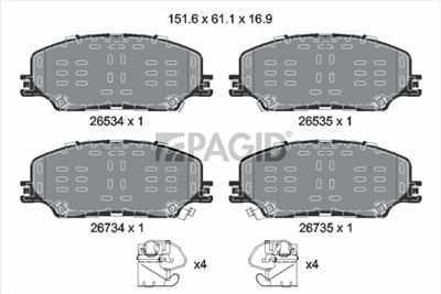 PAGID T4205N Číslo výrobce: 26534.