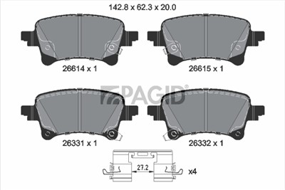 PAGID T3185N Číslo výrobce: 26331.