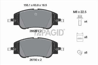 PAGID T4253N Číslo výrobce: 26620.
